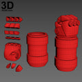 HellBoy Gauntlet Forearm, Glove, Finger Armors | 3D Model Project #1972
