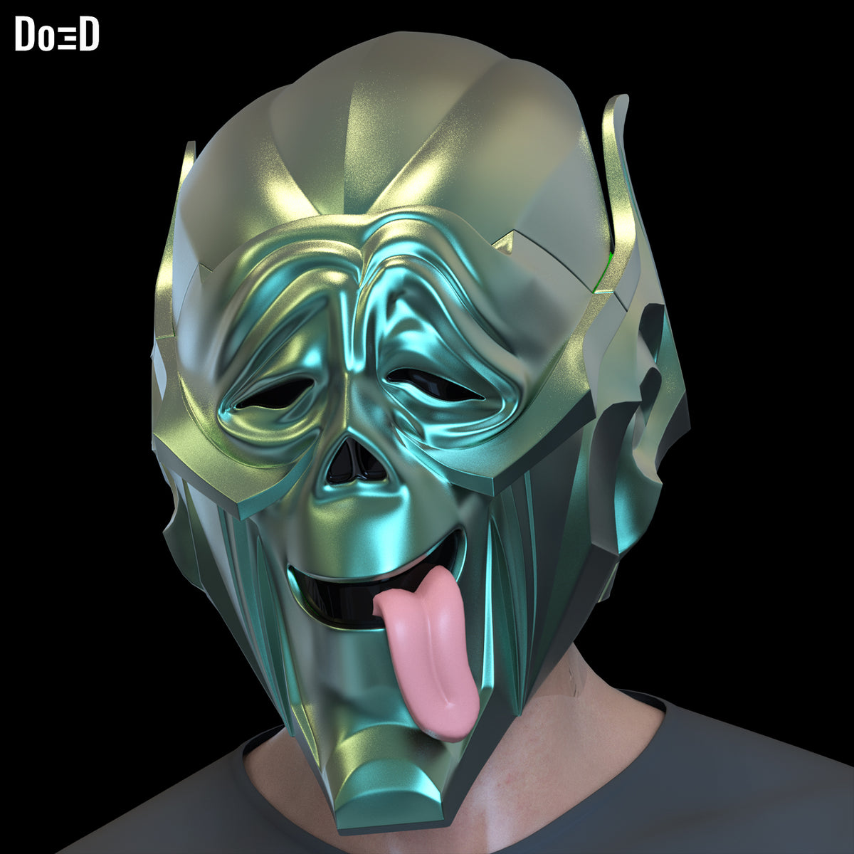 Bundle: Green Goblin Helmet Swappable Wazzup, OG, Smiling | 3D Model #GBW1