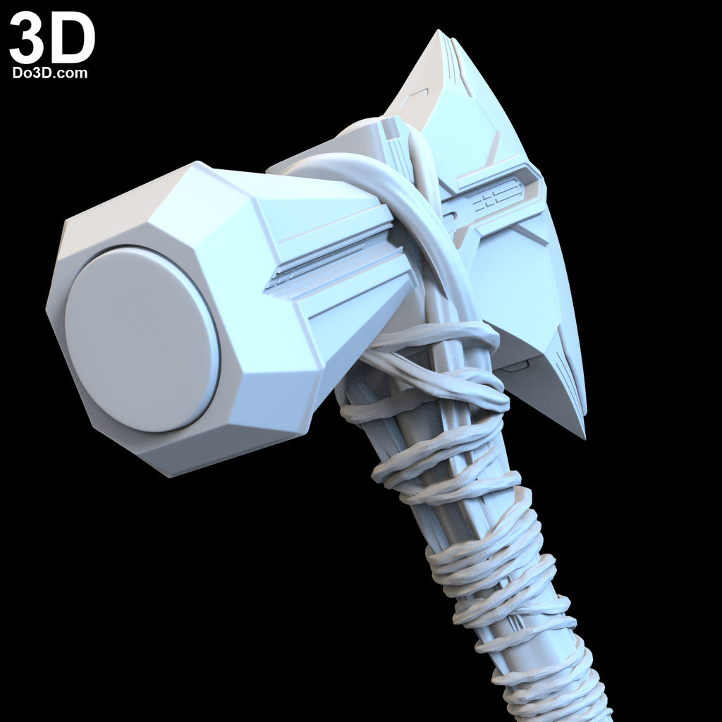 Stormbreaker Comic Version Thor's Axe Curved | 3D Printable Model STL File #4462