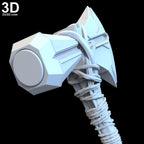 Stormbreaker Comic Version Thor's Axe Curved | 3D Printable Model STL File #4462