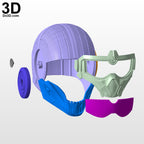 Taskmaster Black Widow Movie Helmet | 3D Printable Model STL File #6558