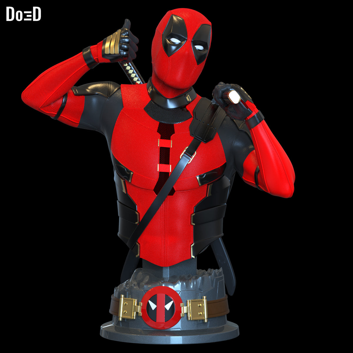 Thumb Up Deadpool Bust Life Size 1:1 Statue Figure | 3DPrintable Model #D2929