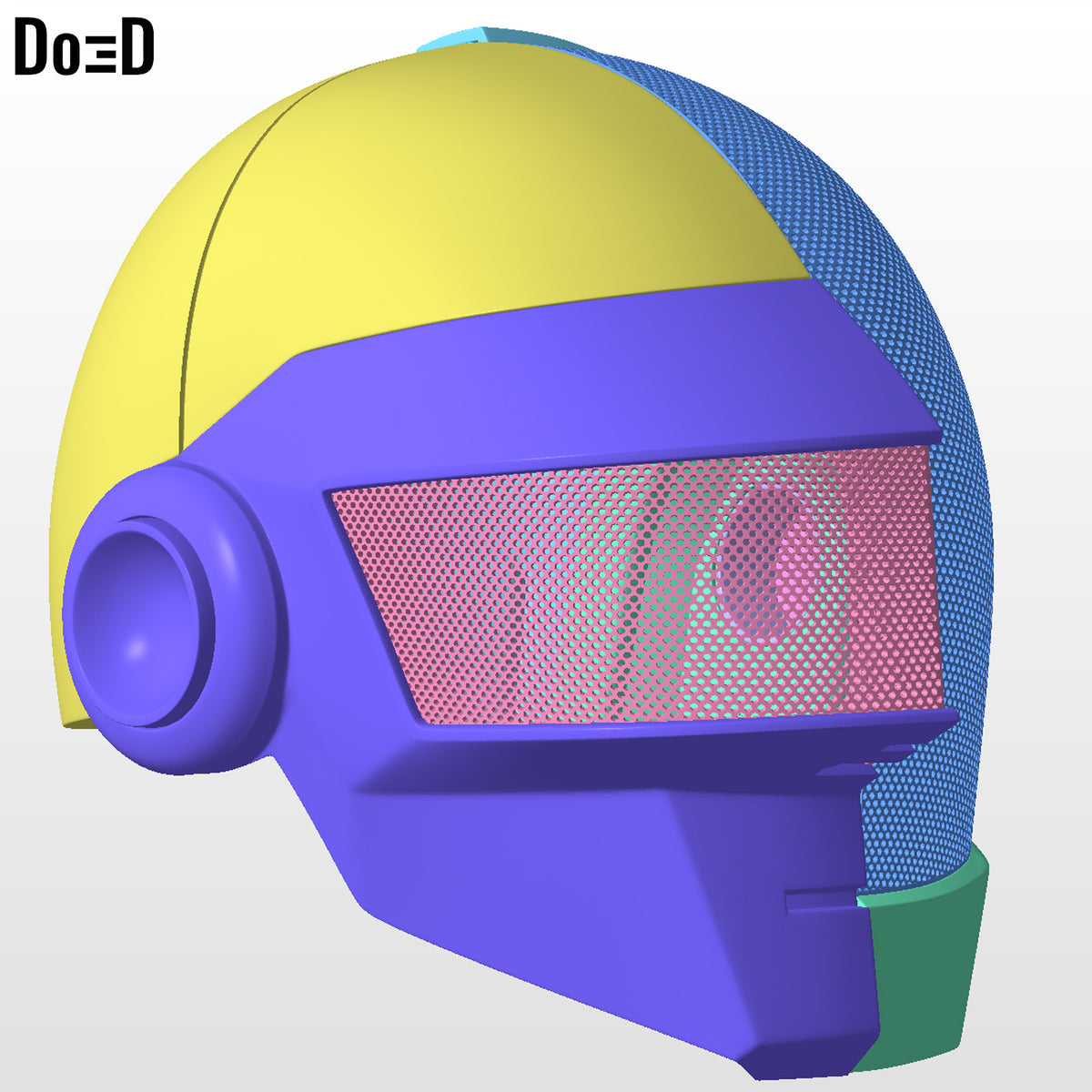 Daft Punk Helmet 2 in 1 Fused Mashup | 3D Printable Model #DP327
