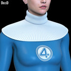 Neck Seal Piece Invisible Woman STL Files / Fantastic Four Boots 3D Model #IW188