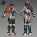 OverWatch Uprising Genji Blackwatch Skin Armor | 3D Model Project #3364