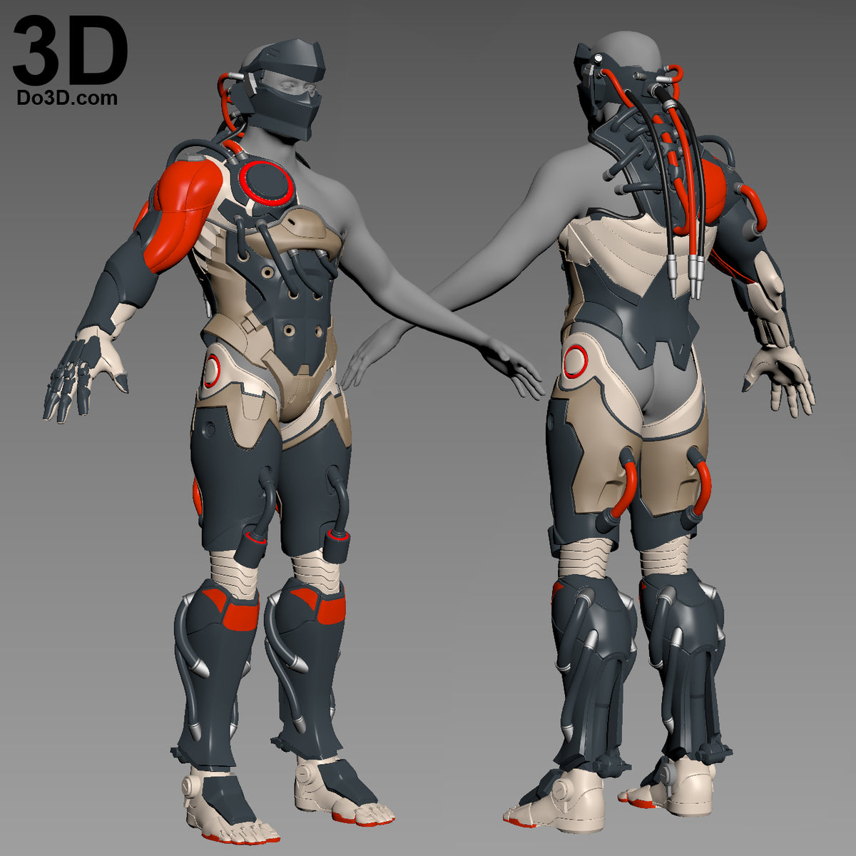 OverWatch Uprising Genji Blackwatch Skin Armor | 3D Model Project #3364