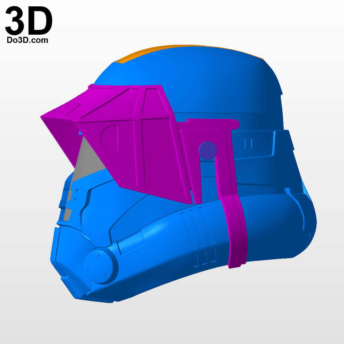 3D Print Model: Havoc Trooper Action Figure / Statue Head Squad Squadron Helmet