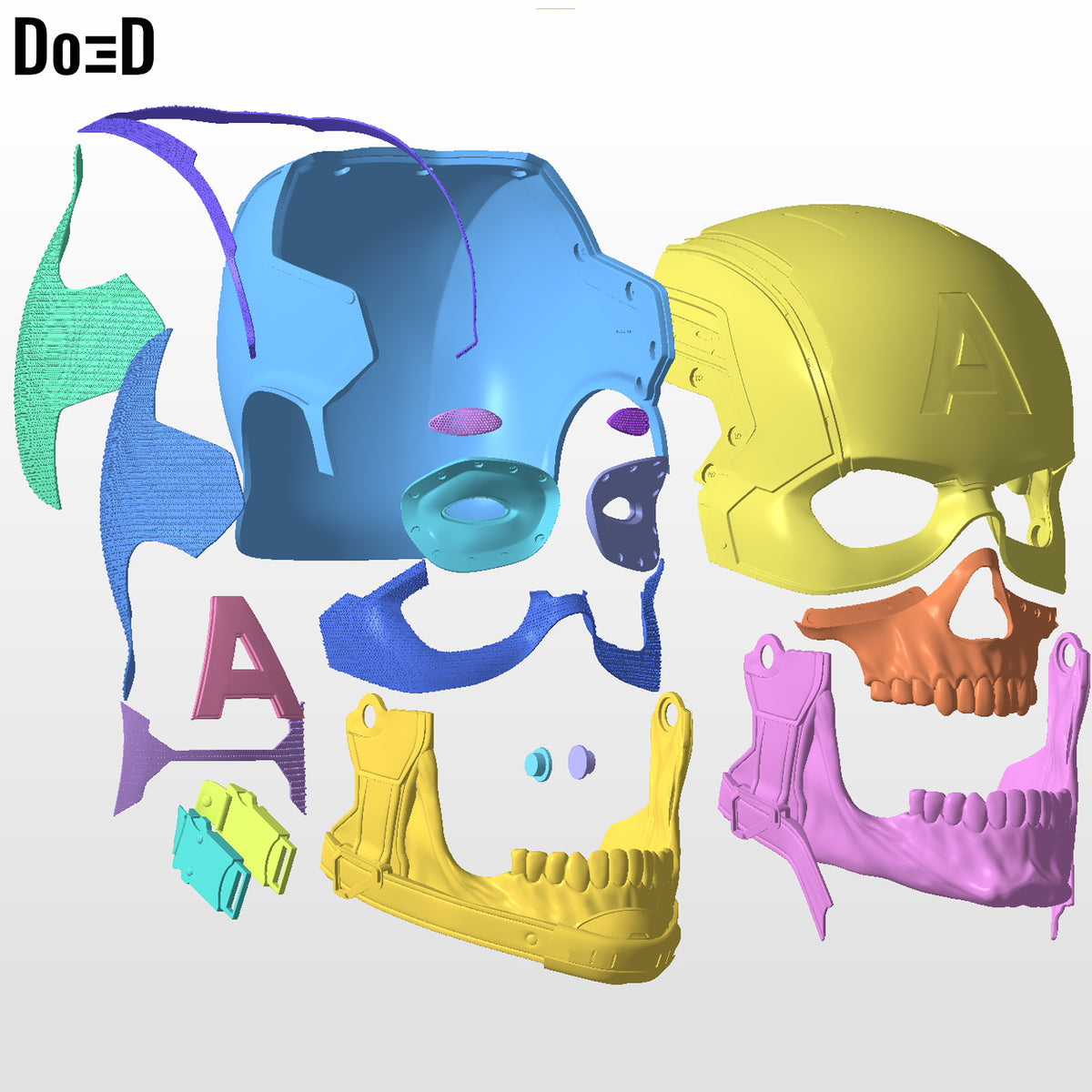 Zombie Captain America Helmet | 3D Printable Model STL #ZCT741