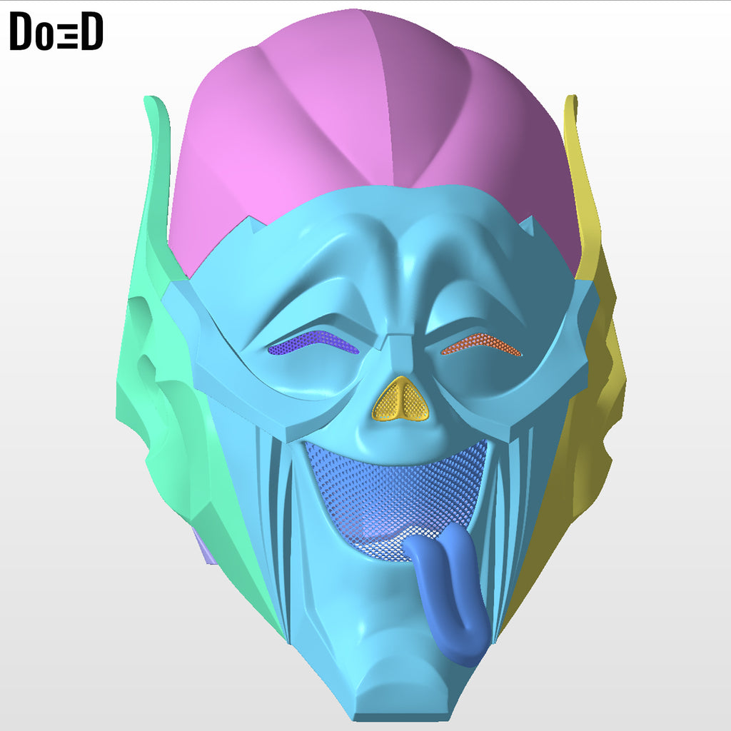 Bundle: Green Goblin Helmet Swappable Wazzup, OG, Smiling | 3D Model #GBW1