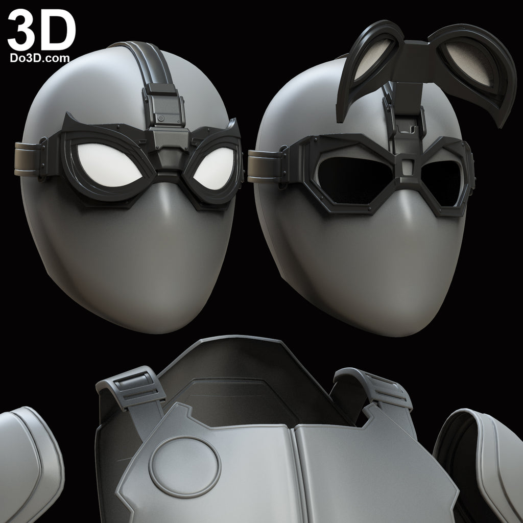 Spider Man Stealth Night Monkey Face Shell + Armor | 3D Printable Model #5996