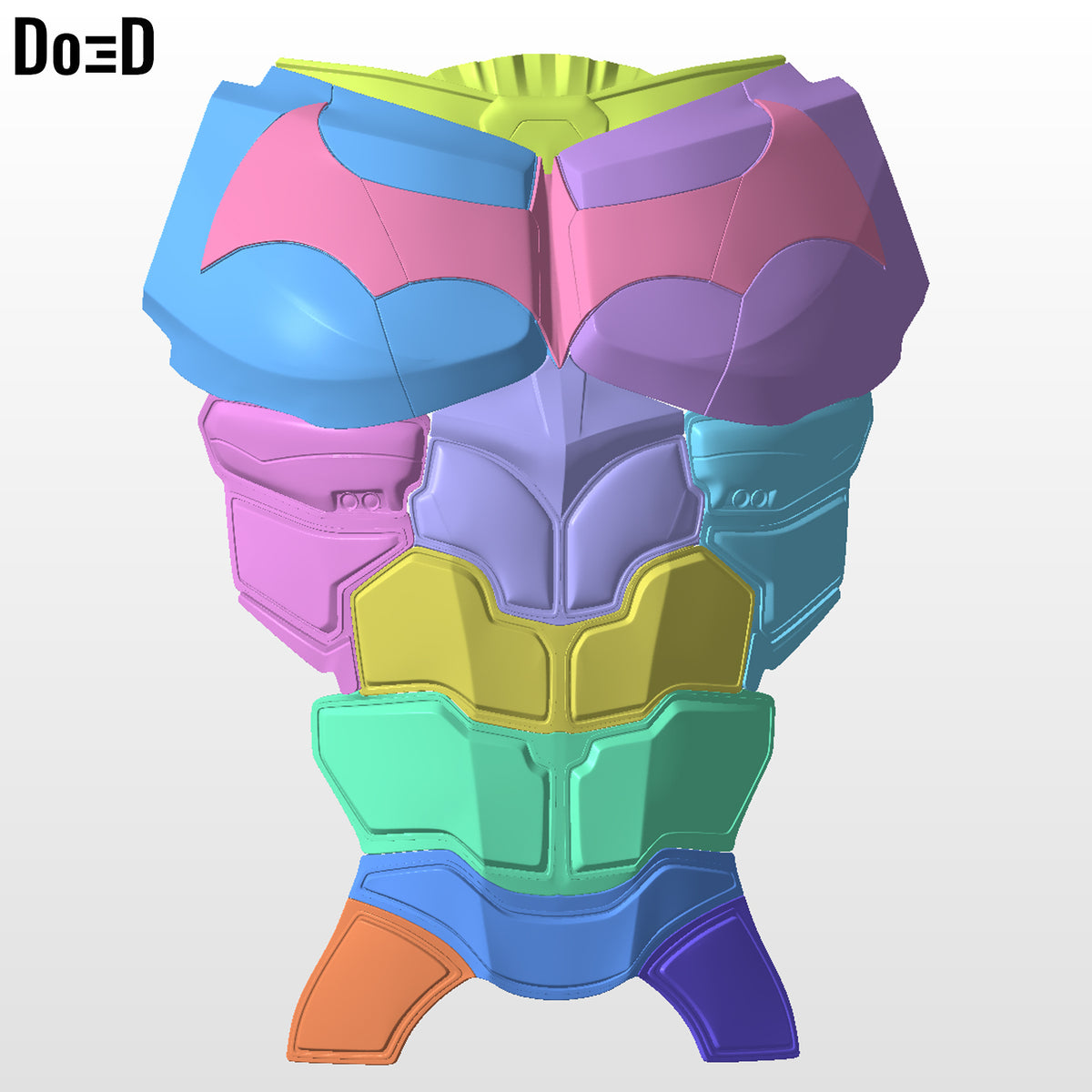 Red Hood & Batman Arkham Knight  2 in 1 Chest Torso Abs Armors 3D Model #3100