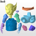 Baby Wolverine Sitting Figure Statue 3D Model Print File #BW36