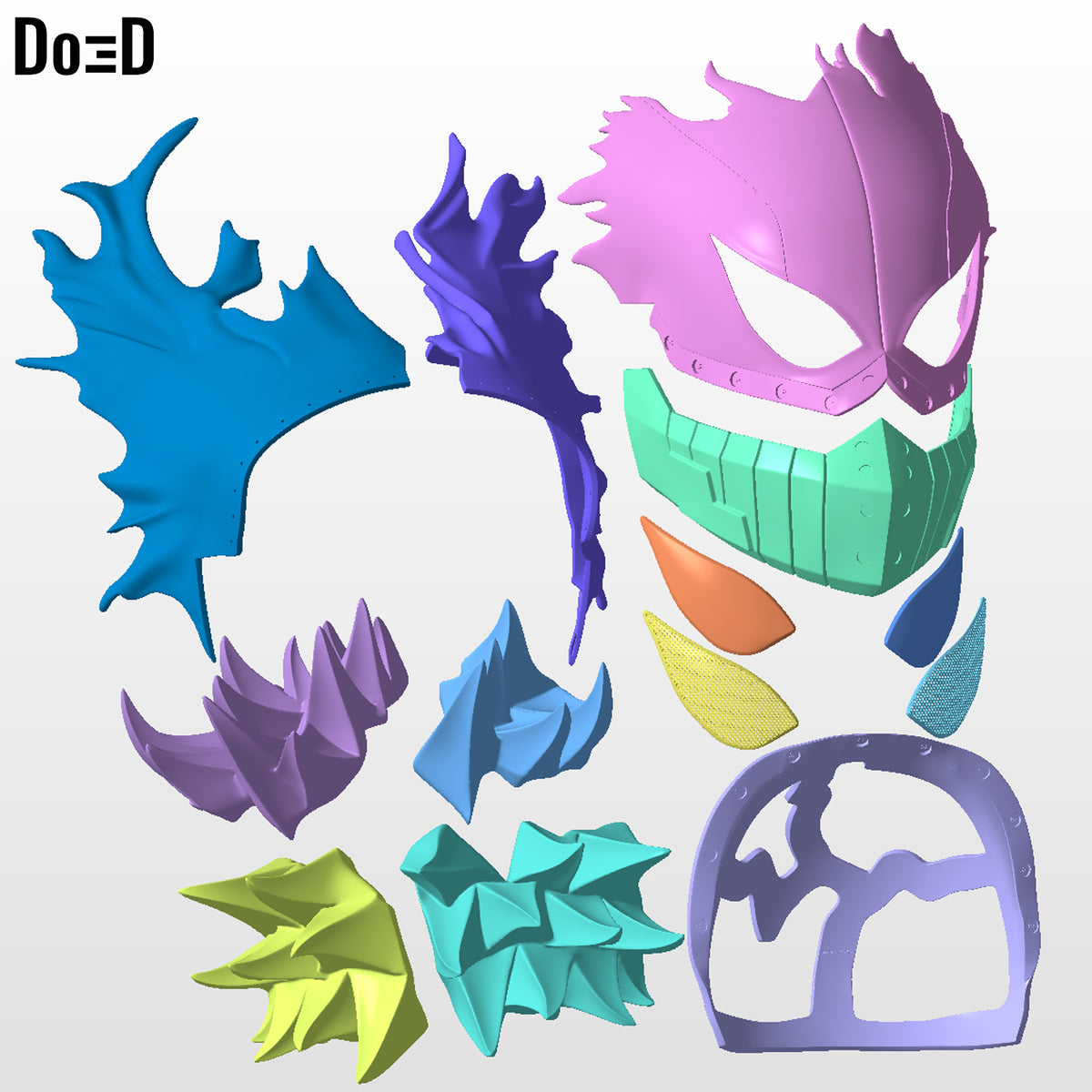 Izuku Midoriya Helmet My Hero Academia Will B Mask 3D Printable Model DEKU #M239