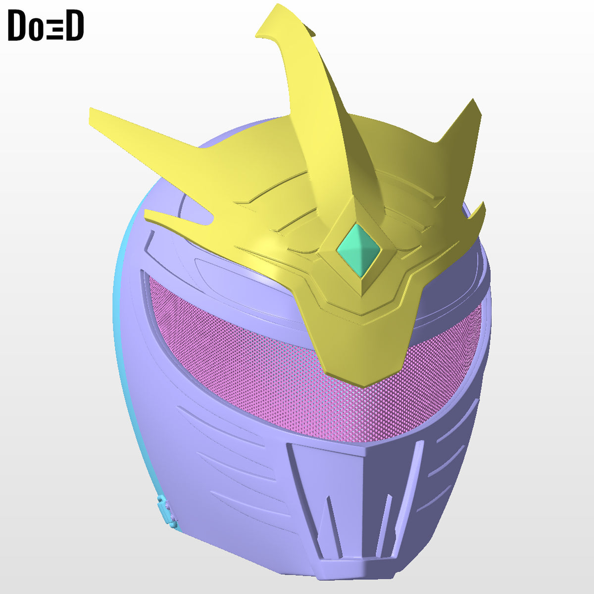 Lord Drakkon Mysterious White Power Ranger Helmet + Coin 3D Model Project #1965