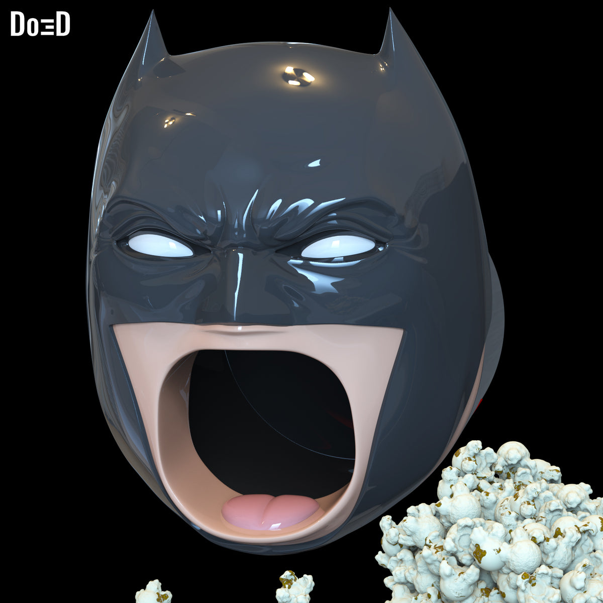 Batman Popcorn Bucket / Container Do3D Screamer 3D Printable Model STL #BB28