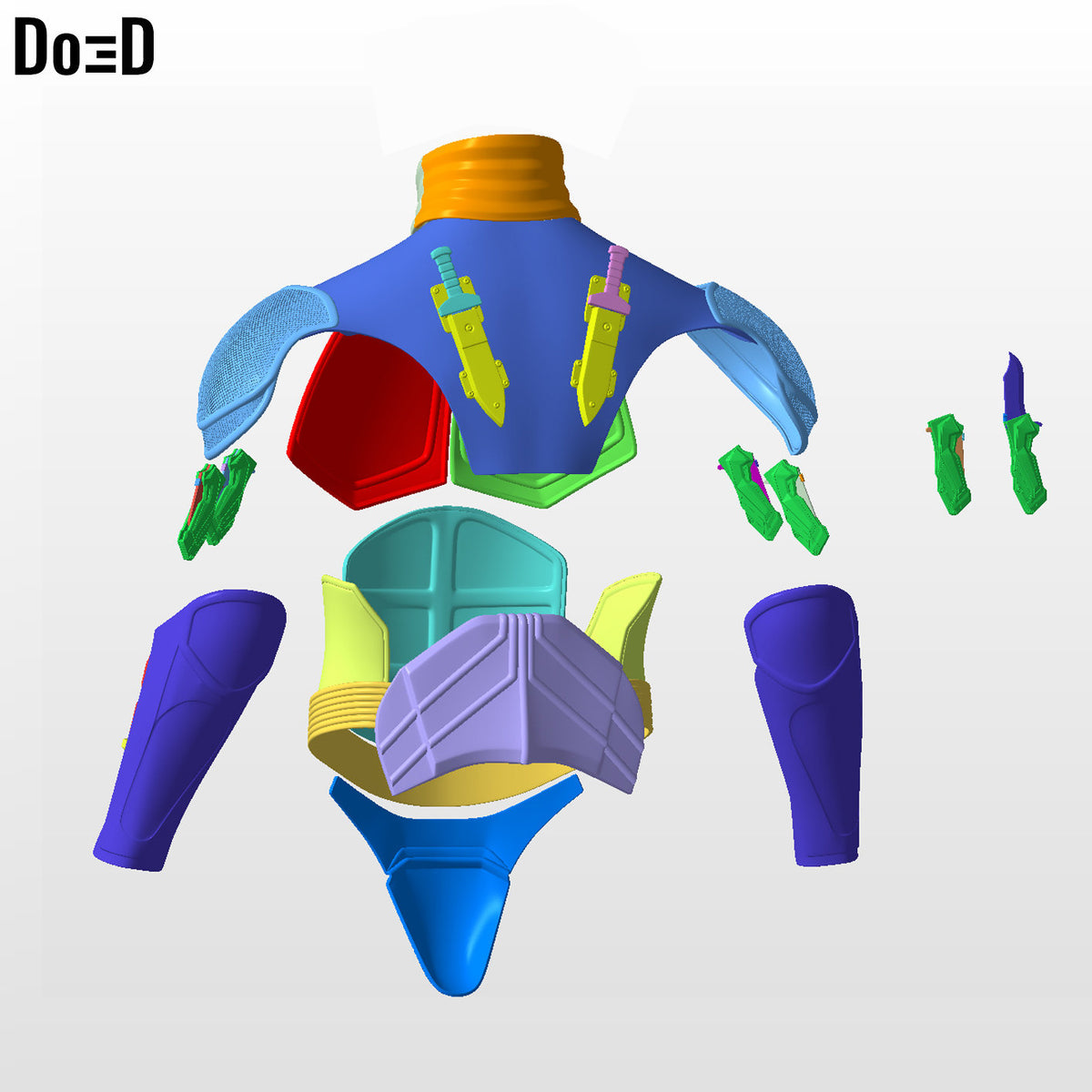 Black Noir body armors and weapons | 3D Printable Model STL File #BNB29