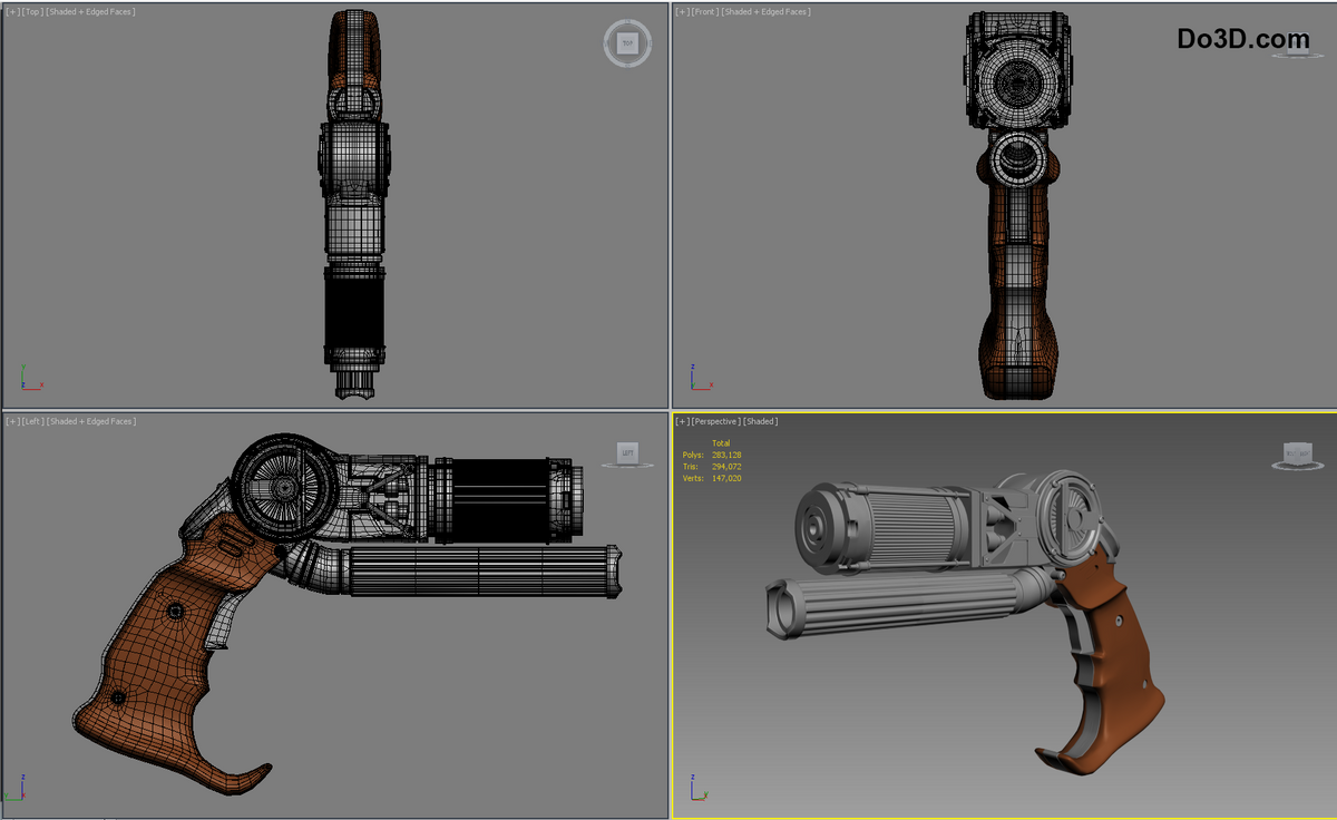 Grapple Blaster Gun From Batman v Superman BVS | 3D Model Project #264