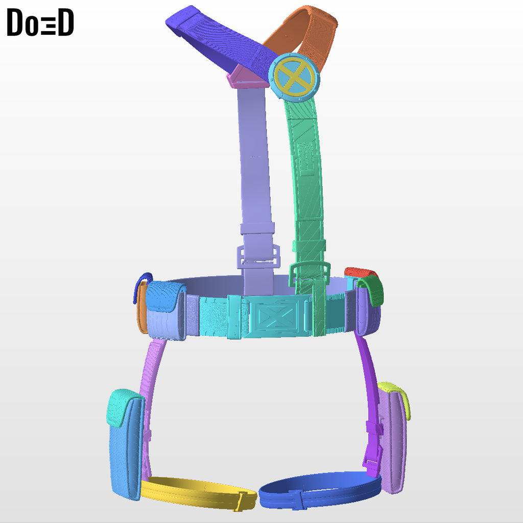 Cyclops Doomsday Bundle: Visor, Harnes, Utility Belt Pouch 3D Model #CD441