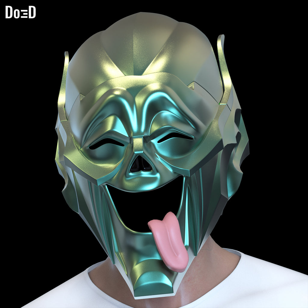 Bundle: Green Goblin Helmet Swappable Wazzup, OG, Smiling | 3D Model #GBW1