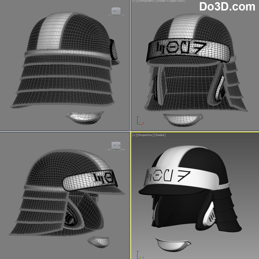 CBPD Helmet from Star Wars Episode 8  | 3D Model Project #404