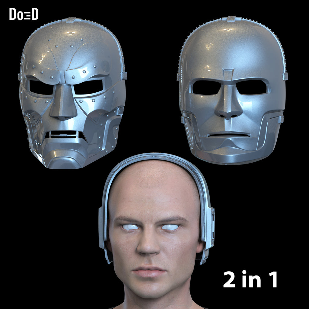 Doctor Doom 2 in 1 Helmet SDCC D23 Fantastic Four Mid Credit Mask 3D Model #DD21