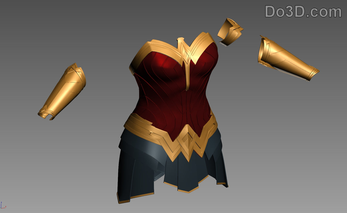 Wonder Woman Full Body Armor BVS DOJ | 3D Model Project #254