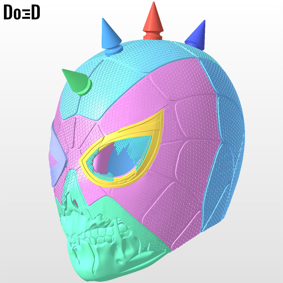 Zombie Spider Punk Helmet Spider-man 3D Printable Model STL #ZP33