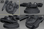 Batmobile BVS Cannon Machine Gun / Blaster | 3D Model Project #823