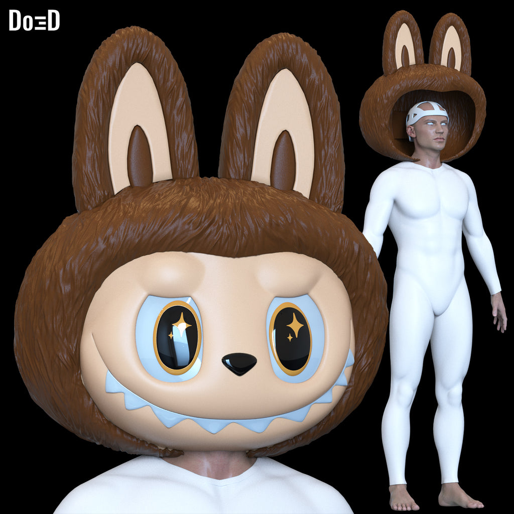 Labubu Wearable Helmet 3D Printable Model STL File #LB112