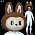 Labubu Wearable Helmet 3D Printable Model STL File #LB112