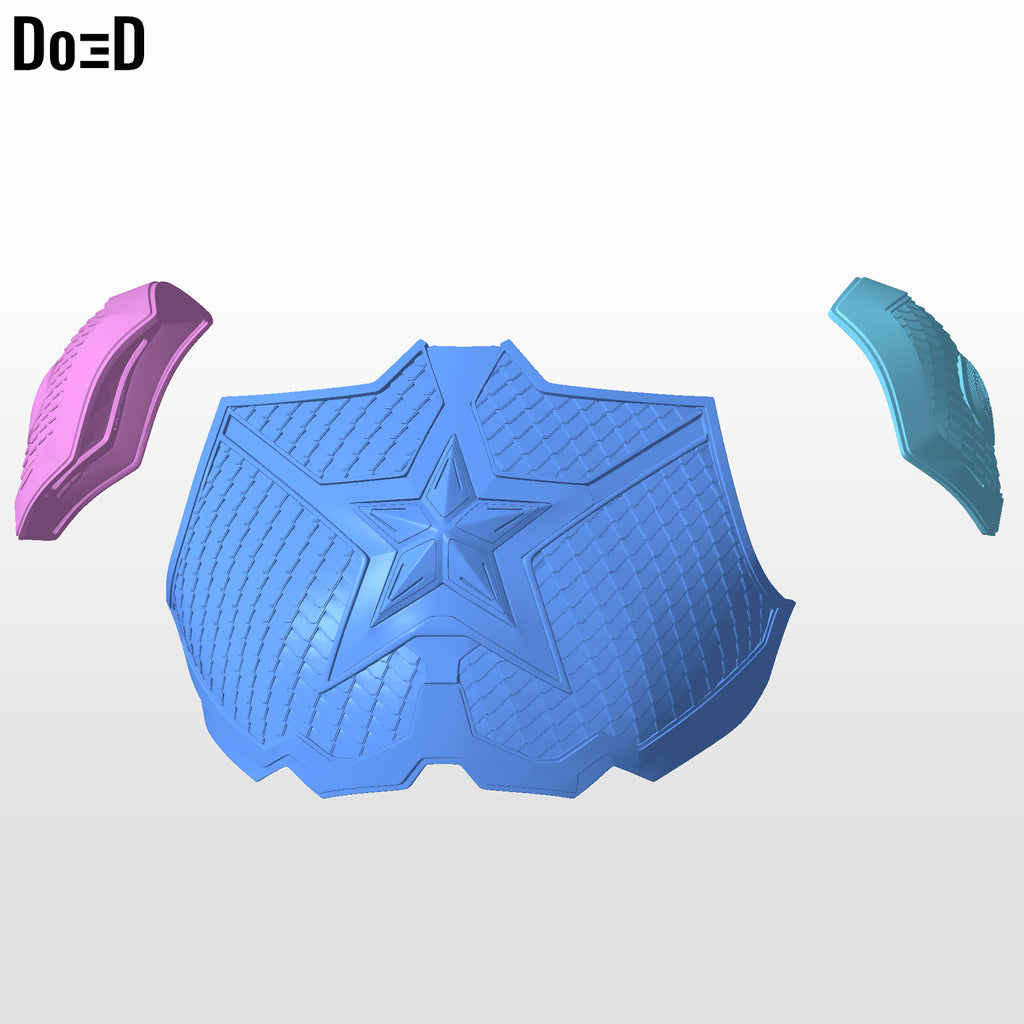 Shoulder Chest Only | Captain America Endgame | 3D Model Project #CAE2