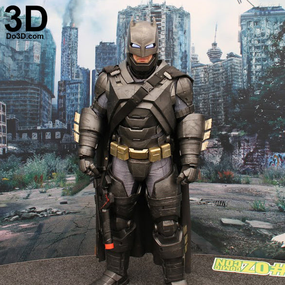 Armored Batsuit Batman v Superman BVS DOJ Helmet + Armor, 3D Printable Model #44
