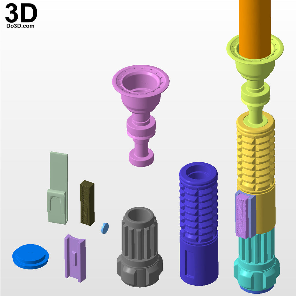 Lightsaber Obi-wan Kenobi Obiwan Light Saber 3D Printable Model STL File #OK16