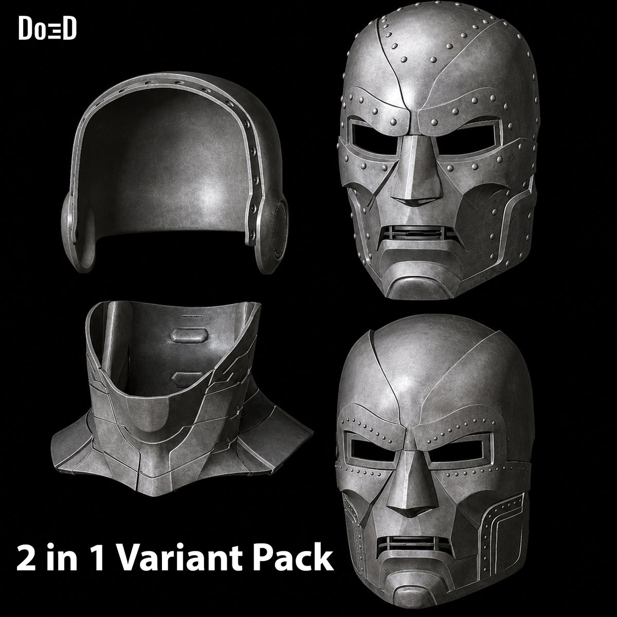 Variant Doctor Doom 2 in 1 Pack 3D Printable Model Print File STL #VDP484