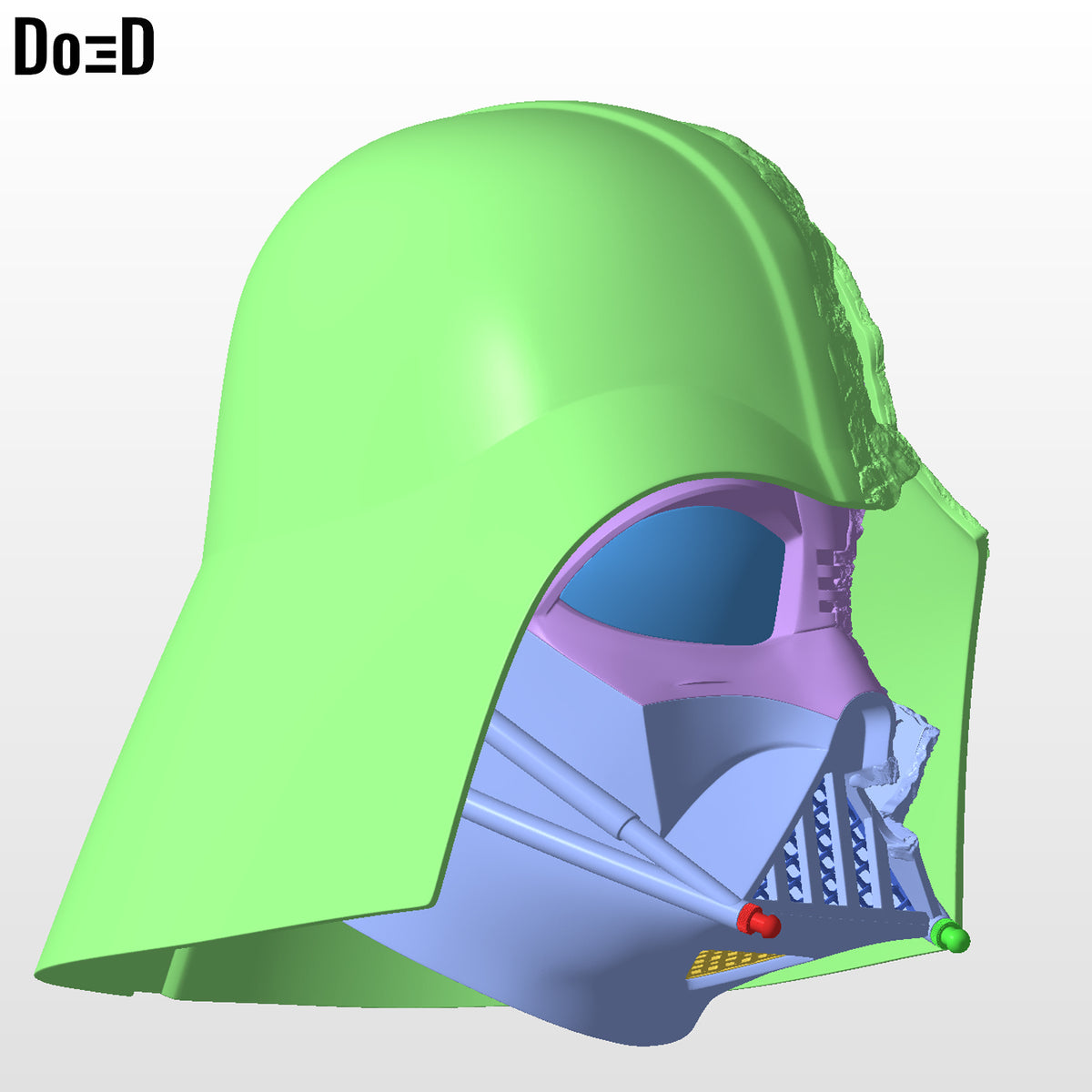 Battle Damaged Darth Vader Helmet Obi-wan Kenobi | 3D Printable Model STL #D758