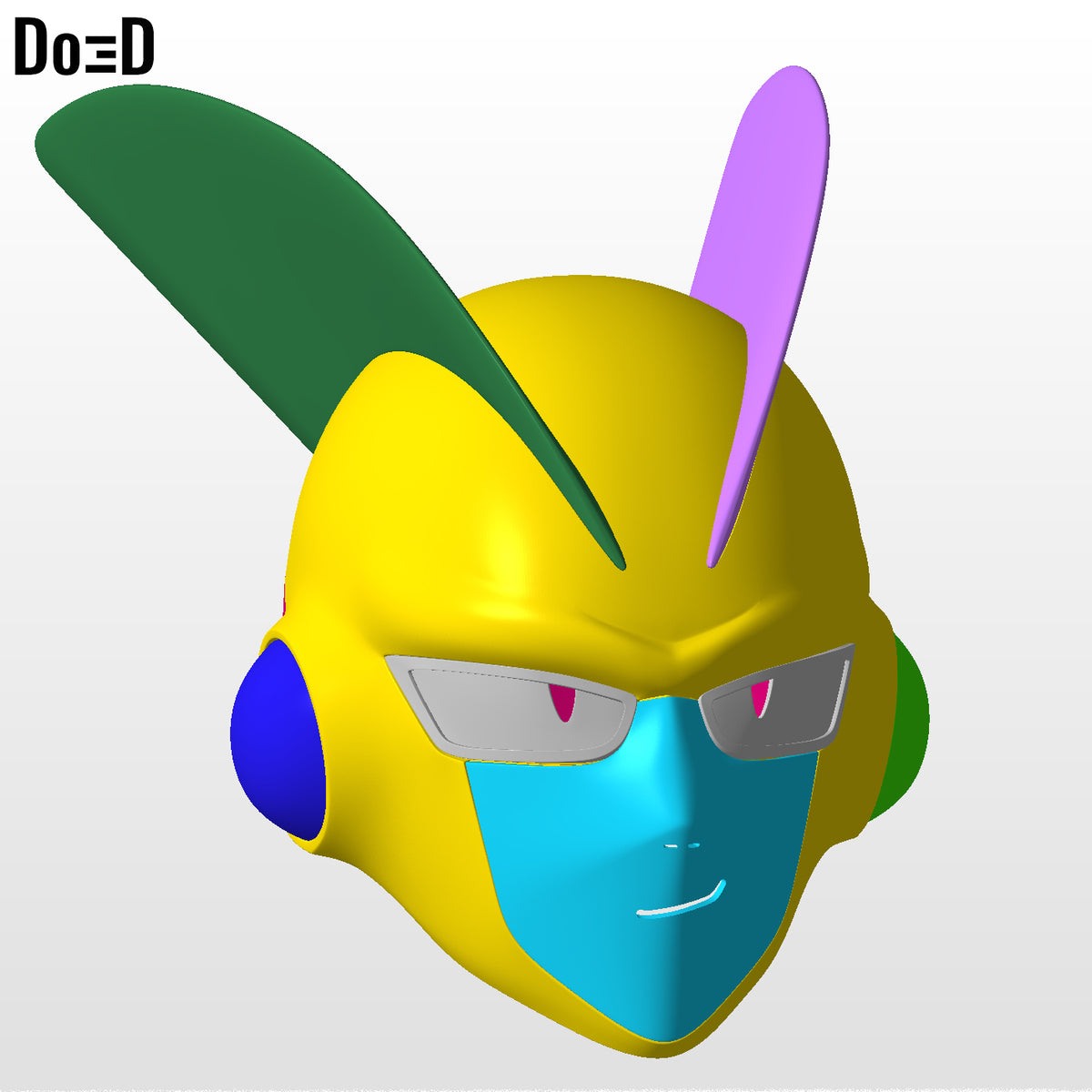 Gamma 1 & 2 Helmet Dragon Ball Super Hero 3D printable model STL print file #G12
