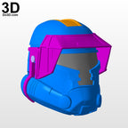 3D Print Model: Havoc Trooper Action Figure / Statue Head Squad Squadron Helmet
