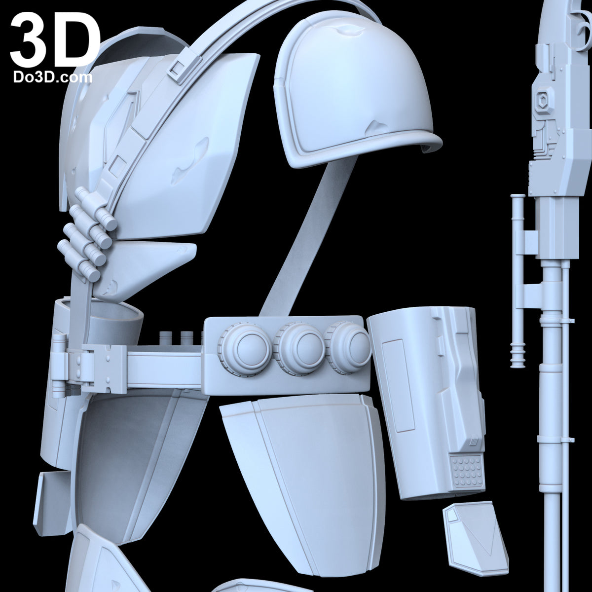 Mandalorian Original Base Armor Set | 3D Model Project #6202