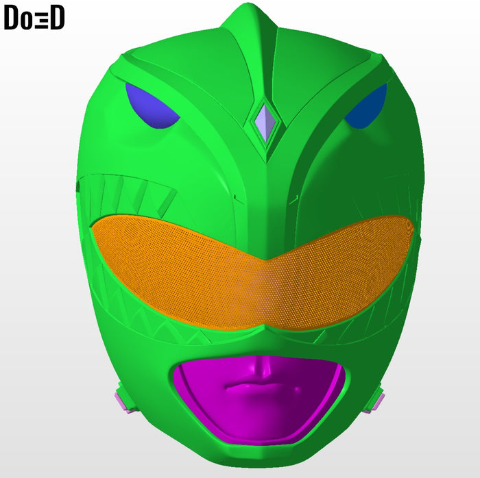 Green Ranger Classic Helmet Mighty Morphin Power Rangers MMPR, 3D Project #527