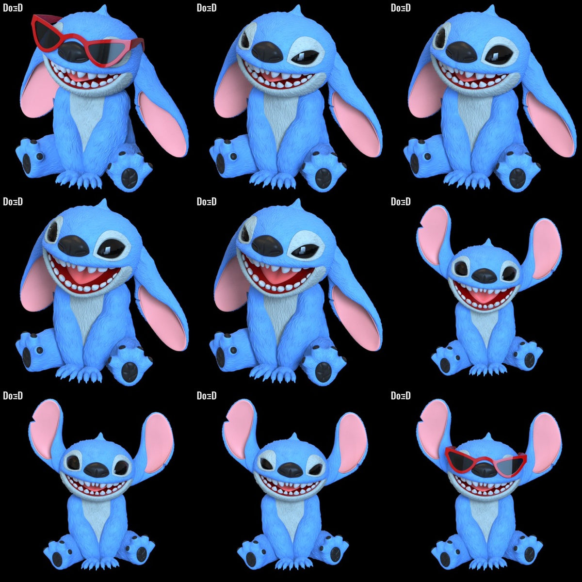 Stitch Bundle Sitting & Standing Statue Life-Size 1:1 Scale Modular 3D File #SB1