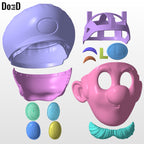 Bundle: Super Mario Movie Cosplay Luigi Mario Helmets Cap | 3D Print Model #MB78