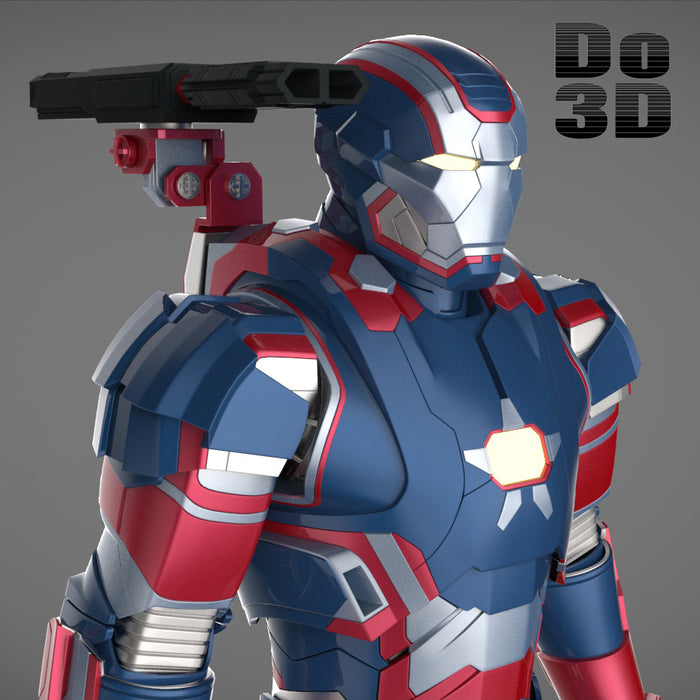 Iron Man Patriot Armor Suit Classic | 3D Printable Model Project #36