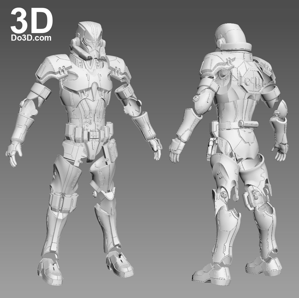 Variant Star Wars Stormtrooper Full Body Armor Suit | 3D Model Project #1066