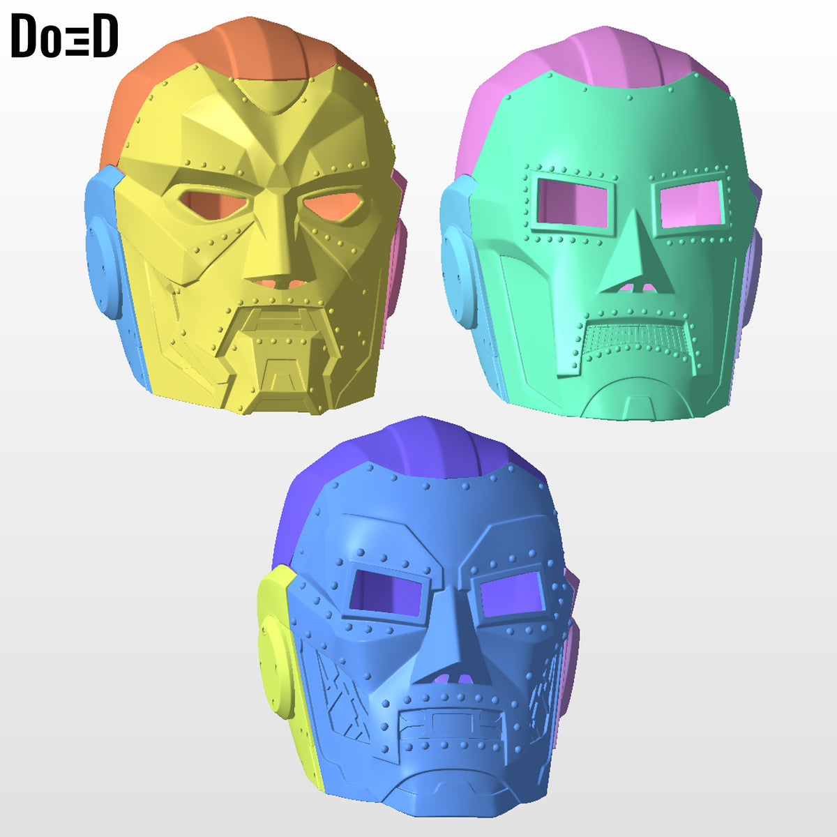 Bundle: Doctor Doom Helmets 3 in 1 Variant HT  | 3D Printable Model #DDTH22