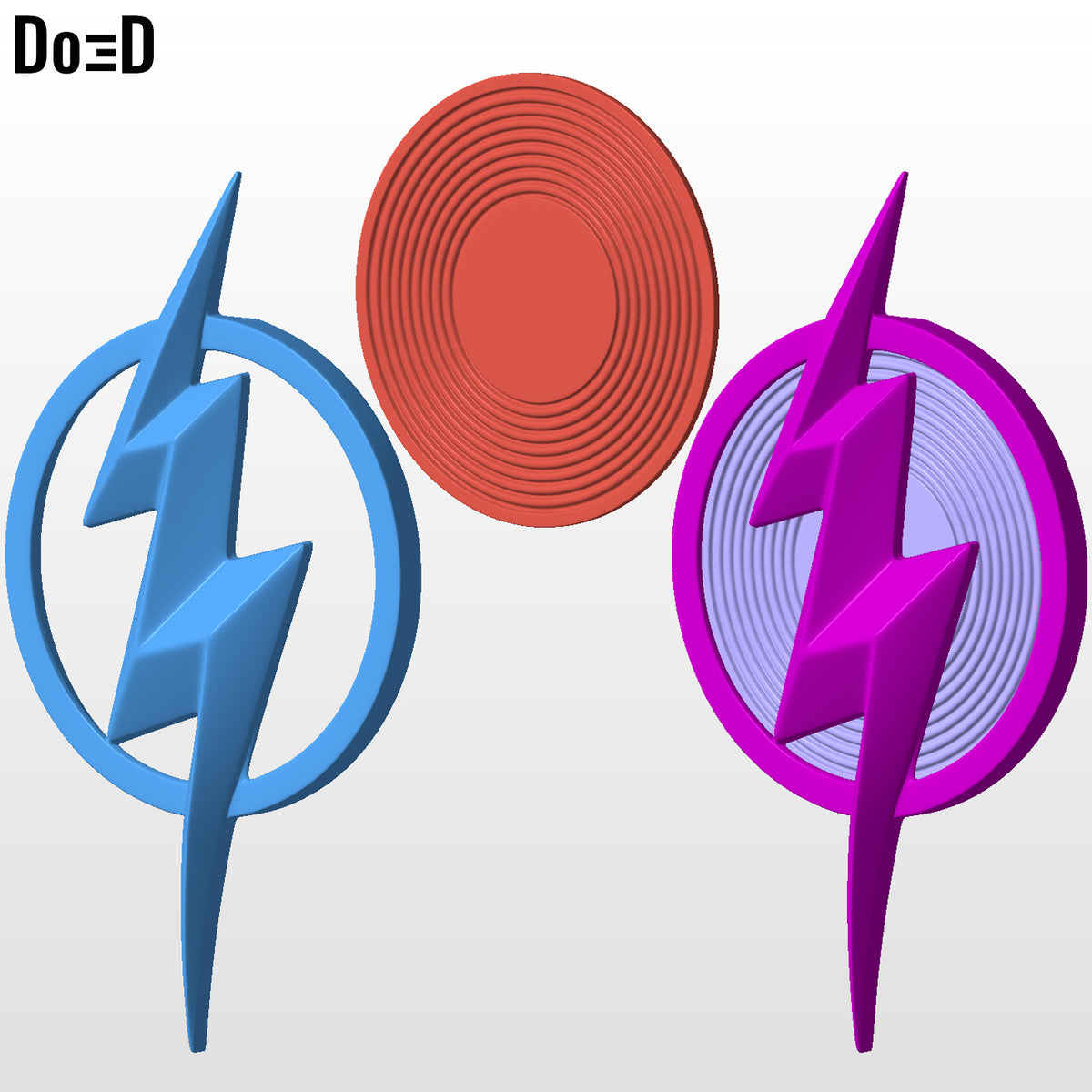 The Flash 2023 emblem logo | 3D Printable Model STL File #CF519