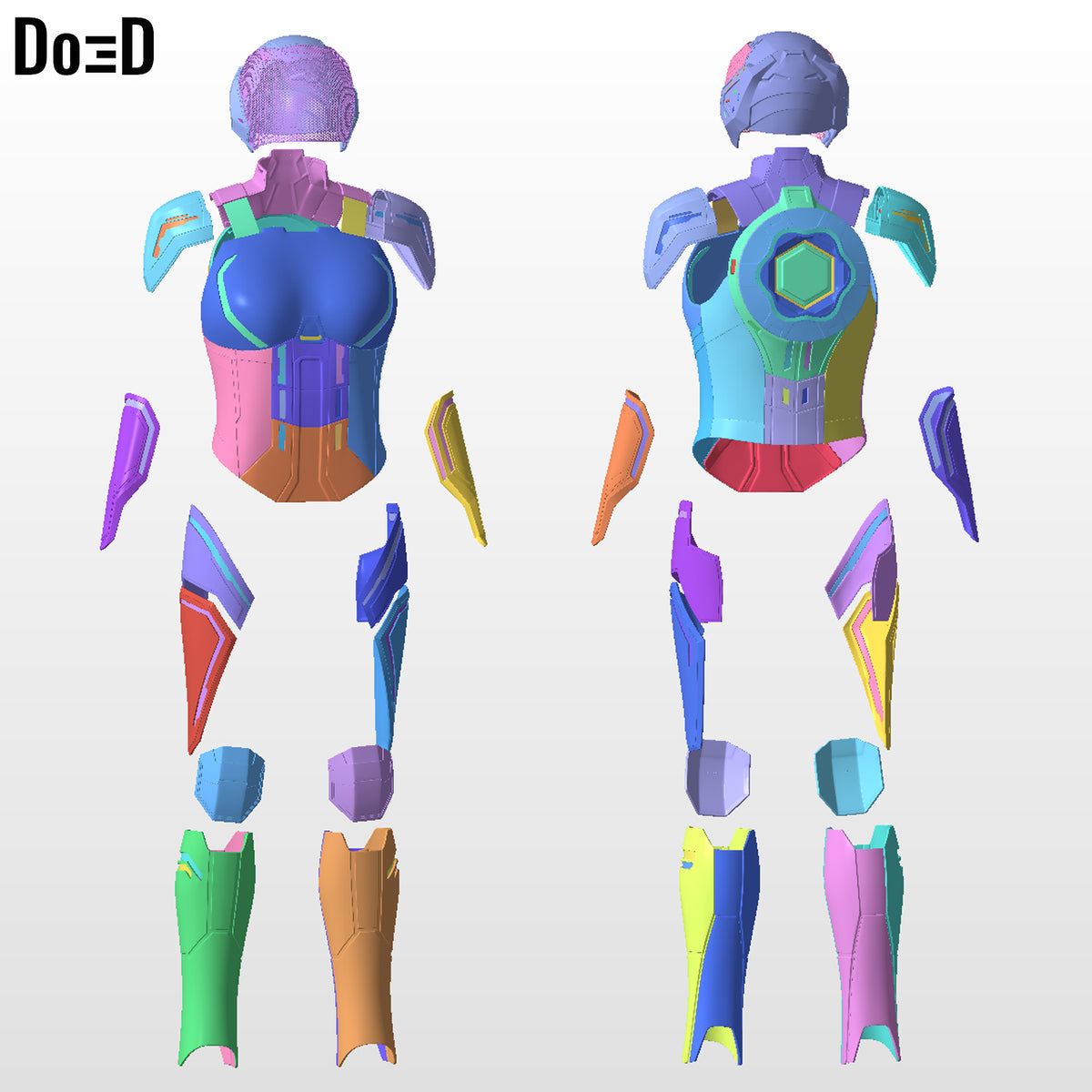 Female Tron Ares Body Armor | 3D Printable File #FT29
