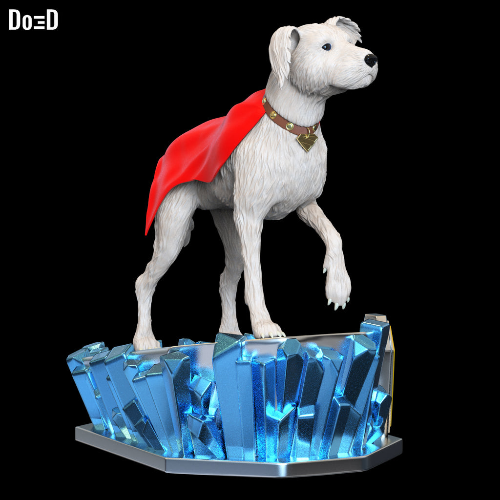 Krypto the Superdog Statue Life Size & Custom Scale STL 3D Printable Model #KS31