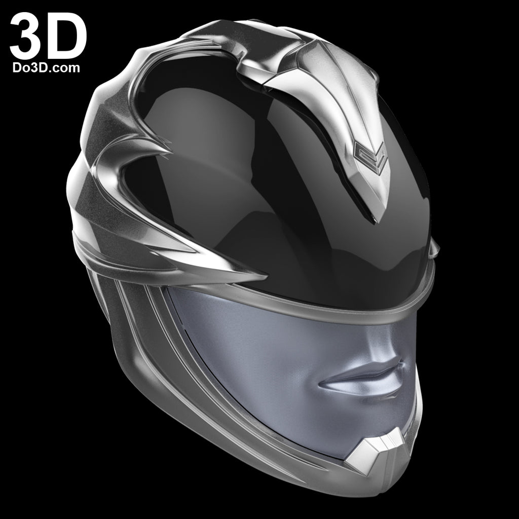 Power Rangers 2017 Red Blue Black Yellow Pink 3D Helmet Model Project #1819
