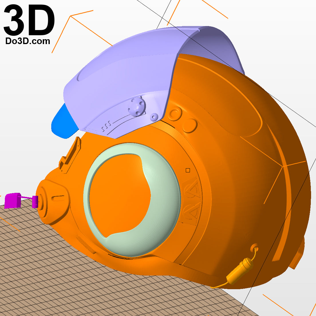 X-Wing Resistance Pilot Poe Dameron Helmet Star Wars TFA, 3D Model Project #244