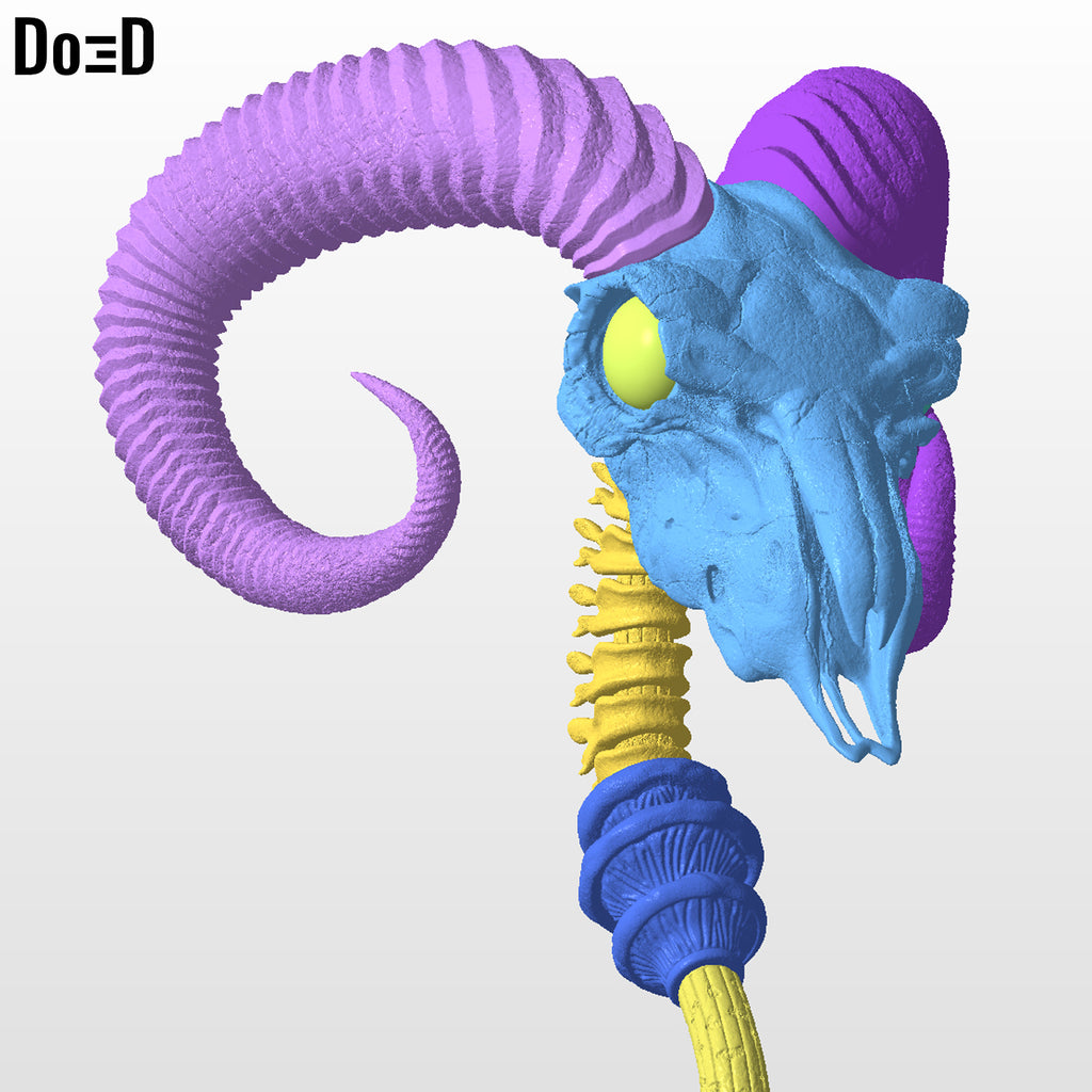 Skeletor Helmet + Collar + Havoc Staff 3D Printable Model Mask #SM953